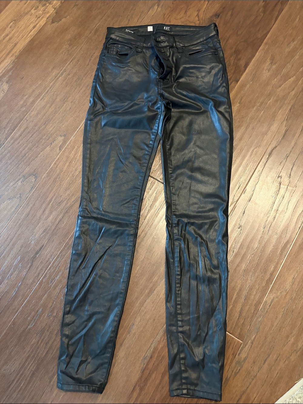 Kut from the Kloth Black Coated Skinny Jeans